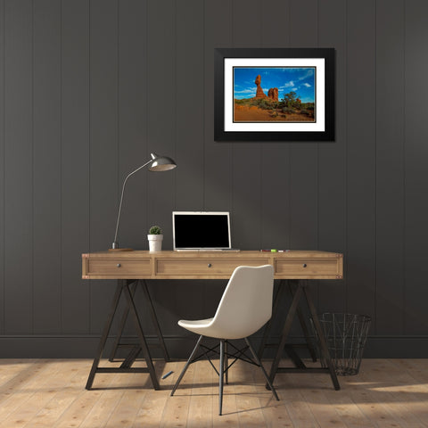 Balanced Rock-Utah 2 Black Modern Wood Framed Art Print with Double Matting by Sherrell, Bill