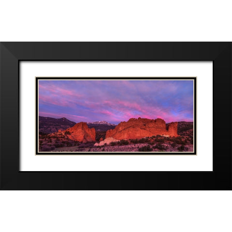 Dawn At Garden Of The Gods Black Modern Wood Framed Art Print with Double Matting by Sherrell, Bill