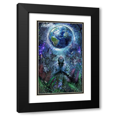 Gratitude For The Earth And Sky Black Modern Wood Framed Art Print with Double Matting by Gray, Cameron