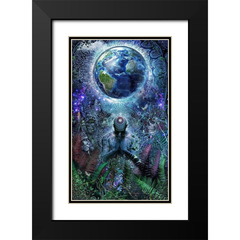Gratitude For The Earth And Sky Black Modern Wood Framed Art Print with Double Matting by Gray, Cameron
