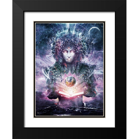 Ocean Atlas Black Modern Wood Framed Art Print with Double Matting by Gray, Cameron
