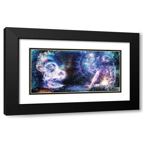 Shoulders And Giants Black Modern Wood Framed Art Print with Double Matting by Gray, Cameron