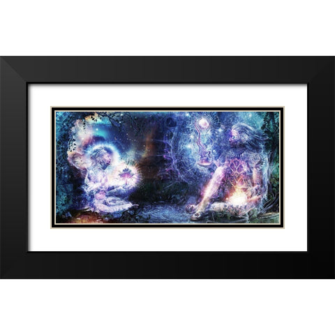 Shoulders And Giants Black Modern Wood Framed Art Print with Double Matting by Gray, Cameron