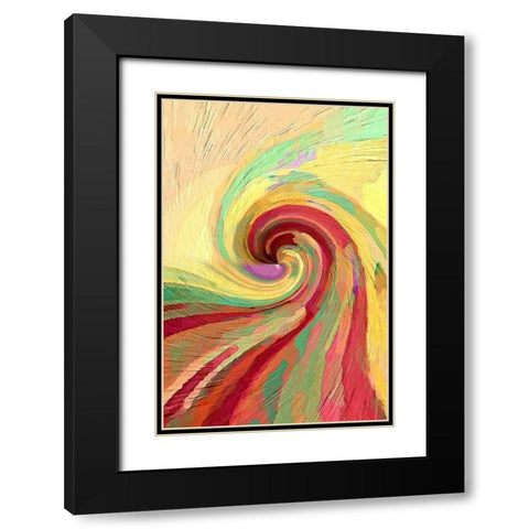 Sunfire Black Modern Wood Framed Art Print with Double Matting by Manlove, David