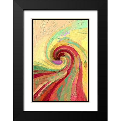 Sunfire Black Modern Wood Framed Art Print with Double Matting by Manlove, David