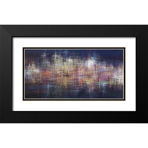 Pastel Crosses Black Modern Wood Framed Art Print with Double Matting by Manlove, David