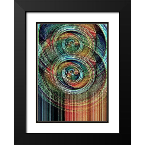 Oil and Water 2 Black Modern Wood Framed Art Print with Double Matting by Manlove, David