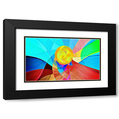 Sun 01032022 Black Modern Wood Framed Art Print with Double Matting by Manlove, David