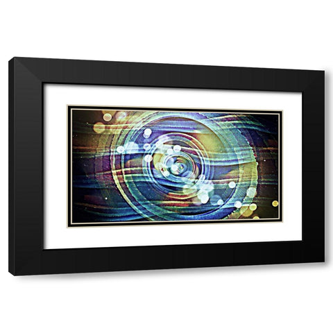 Aurora Oil Nebula 3 Black Modern Wood Framed Art Print with Double Matting by Manlove, David