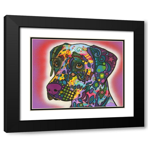Dalmatian Black Modern Wood Framed Art Print with Double Matting by Dean Russo Collection
