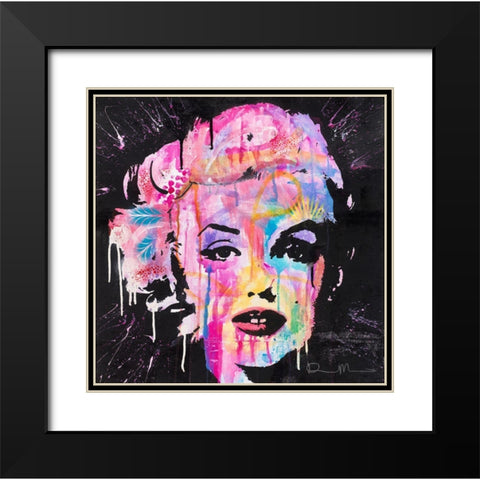 Marilyn Monroe Black Modern Wood Framed Art Print with Double Matting by Dean Russo Collection