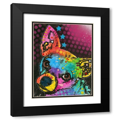 Huh? Black Modern Wood Framed Art Print with Double Matting by Dean Russo Collection