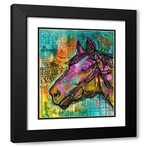 Horsepower Black Modern Wood Framed Art Print with Double Matting by Dean Russo Collection
