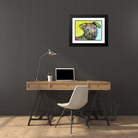 Sully With Words Black Modern Wood Framed Art Print with Double Matting by Dean Russo Collection