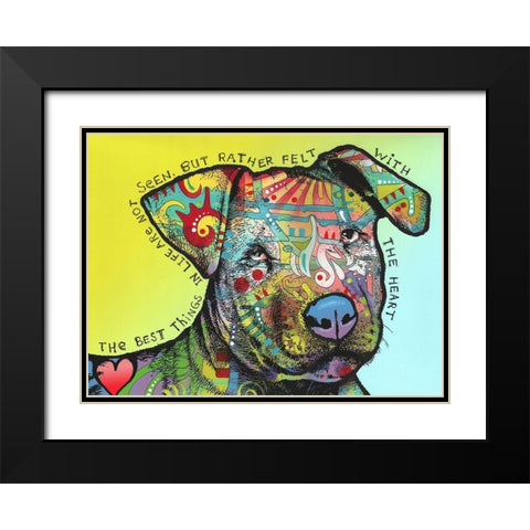 Sully With Words Black Modern Wood Framed Art Print with Double Matting by Dean Russo Collection