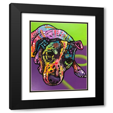 Indelible Jack Black Modern Wood Framed Art Print with Double Matting by Dean Russo Collection