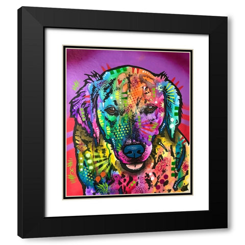 Luvin Retriever Black Modern Wood Framed Art Print with Double Matting by Dean Russo Collection