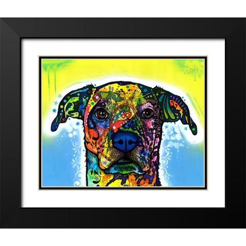Fiesta Black Modern Wood Framed Art Print with Double Matting by Dean Russo Collection