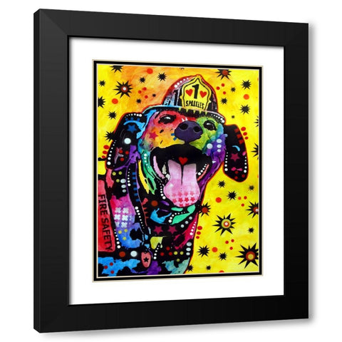 Sparkles Black Modern Wood Framed Art Print with Double Matting by Dean Russo Collection