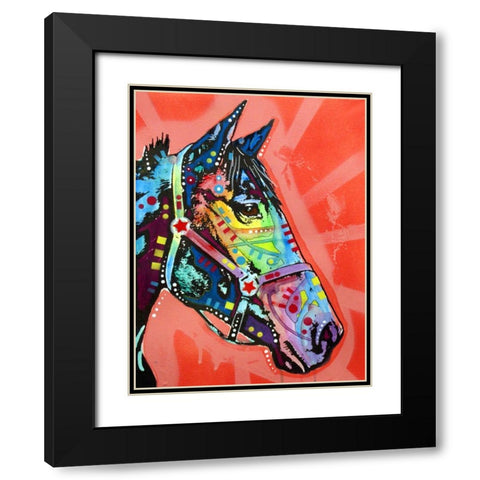 WC Horse 3 Black Modern Wood Framed Art Print with Double Matting by Dean Russo Collection