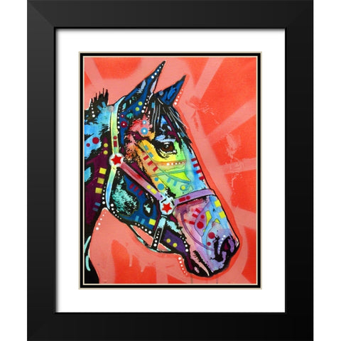 WC Horse 3 Black Modern Wood Framed Art Print with Double Matting by Dean Russo Collection