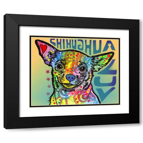 Chihuahua Luv Black Modern Wood Framed Art Print with Double Matting by Dean Russo Collection