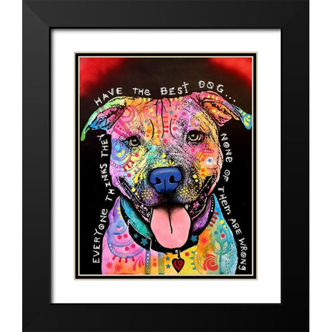 Best Dog Black Modern Wood Framed Art Print with Double Matting by Dean Russo Collection