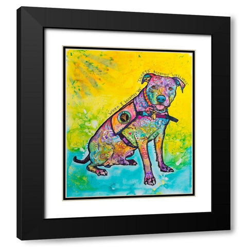 K-9 Patrol Black Modern Wood Framed Art Print with Double Matting by Dean Russo Collection