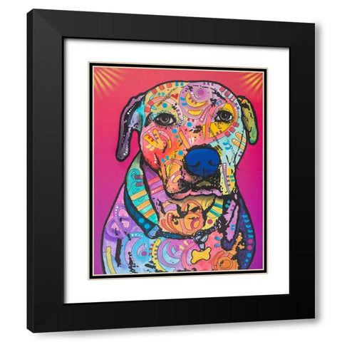 Chancey Black Modern Wood Framed Art Print with Double Matting by Dean Russo Collection