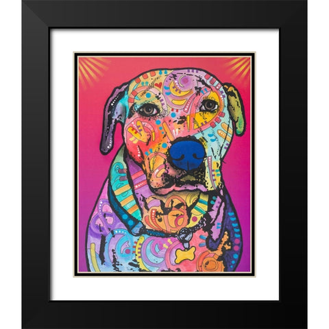Chancey Black Modern Wood Framed Art Print with Double Matting by Dean Russo Collection