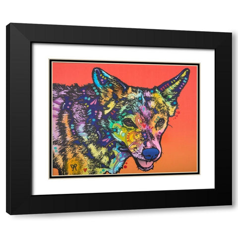 Max Black Modern Wood Framed Art Print with Double Matting by Dean Russo Collection