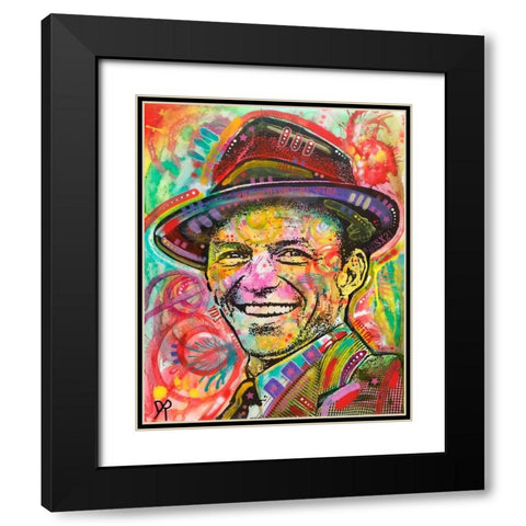 Frank Sinatra III Black Modern Wood Framed Art Print with Double Matting by Dean Russo Collection