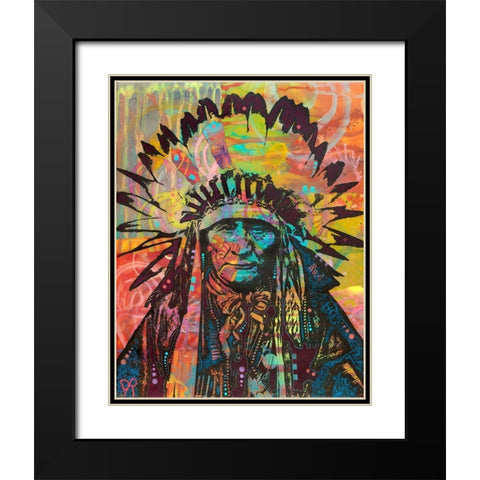 Native American II Black Modern Wood Framed Art Print with Double Matting by Dean Russo Collection