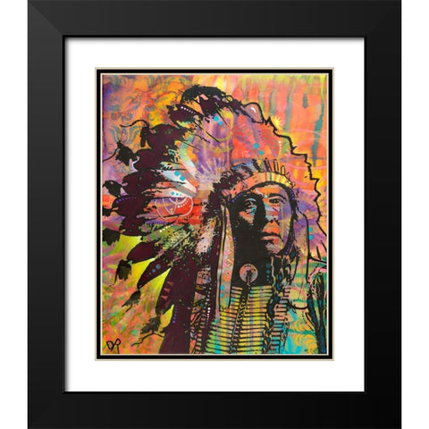 Native American III Black Modern Wood Framed Art Print with Double Matting by Dean Russo Collection