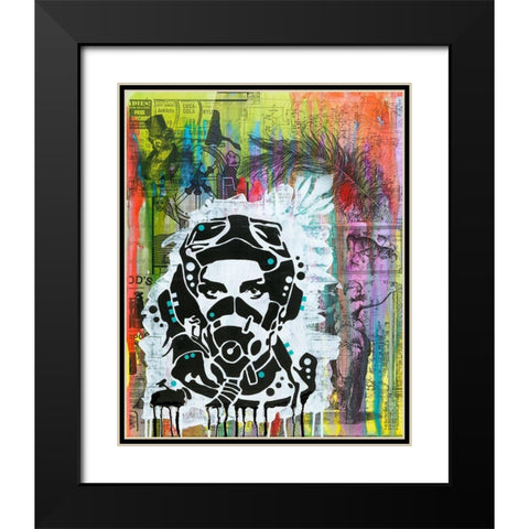 All Geared Up Black Modern Wood Framed Art Print with Double Matting by Dean Russo Collection