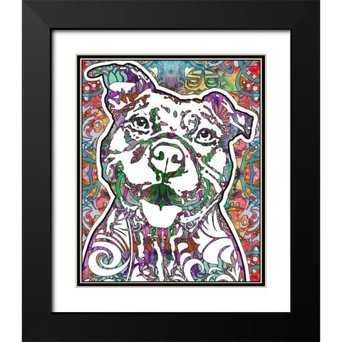 Happy Pit Black Modern Wood Framed Art Print with Double Matting by Dean Russo Collection
