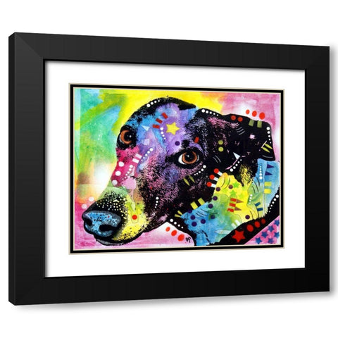 Greyt Black Modern Wood Framed Art Print with Double Matting by Dean Russo Collection