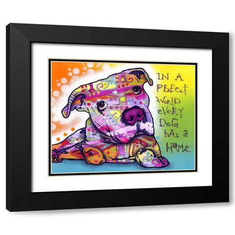 Firu 2 Black Modern Wood Framed Art Print with Double Matting by Dean Russo Collection