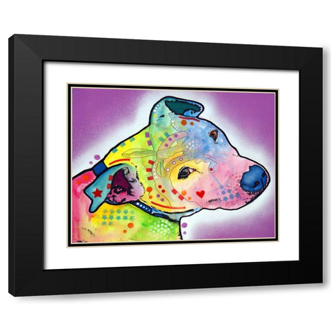 mucca work Black Modern Wood Framed Art Print with Double Matting by Dean Russo Collection