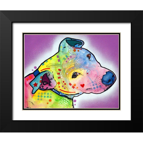 mucca work Black Modern Wood Framed Art Print with Double Matting by Dean Russo Collection