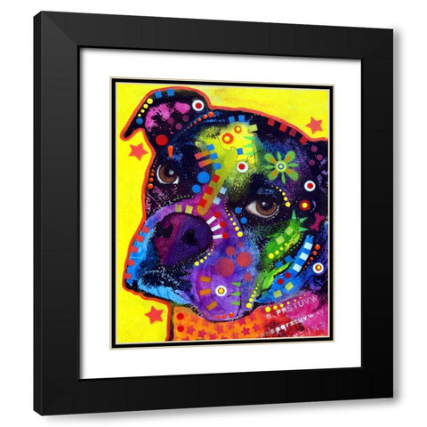 Young Boxer 121609 Black Modern Wood Framed Art Print with Double Matting by Dean Russo Collection