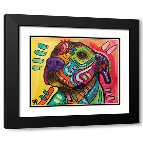 Duncan Black Modern Wood Framed Art Print with Double Matting by Dean Russo Collection