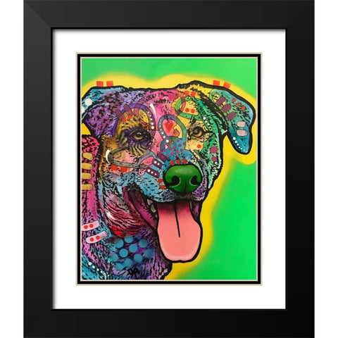 HawkEye Black Modern Wood Framed Art Print with Double Matting by Dean Russo Collection