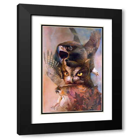 Wings Of Autumn Black Modern Wood Framed Art Print with Double Matting by Lund, Denton