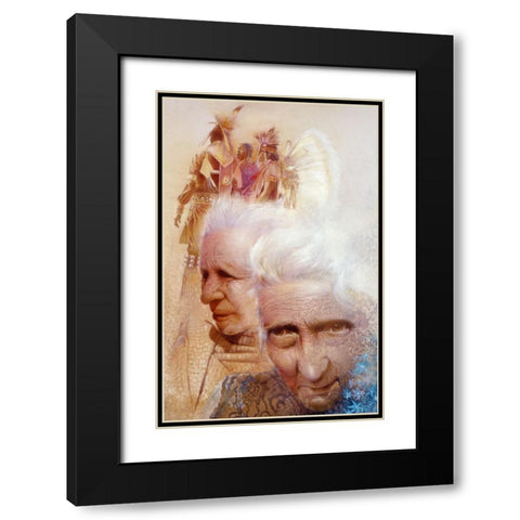 Indian Market Black Modern Wood Framed Art Print with Double Matting by Lund, Denton