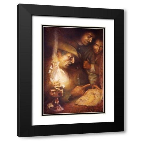 Road To Riches? Black Modern Wood Framed Art Print with Double Matting by Lund, Denton