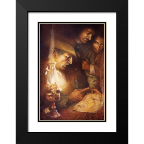 Road To Riches? Black Modern Wood Framed Art Print with Double Matting by Lund, Denton