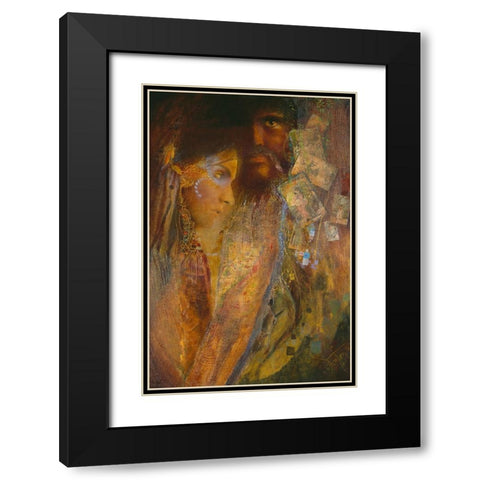Gypsy Sunset Black Modern Wood Framed Art Print with Double Matting by Lund, Denton