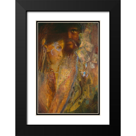 Gypsy Sunset Black Modern Wood Framed Art Print with Double Matting by Lund, Denton