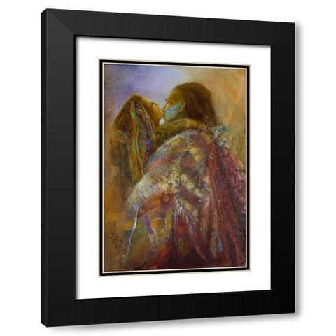 Robe Of Many Colors Black Modern Wood Framed Art Print with Double Matting by Lund, Denton